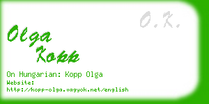 olga kopp business card